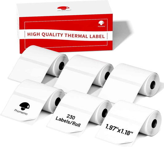 Phomemo M110/M120/M200/M220 Thermal Paper 50x30mm Labels White - TTpen