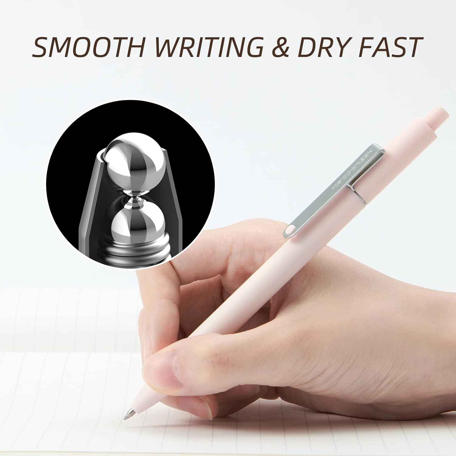 Kaco MIDOT 5PCS Retractable Gel Pens 0.5mm Fine Point - TTpen