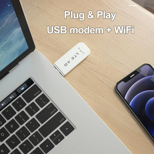Portable 4G LTE WiFi Router with SIM Card Slot USB Dongle