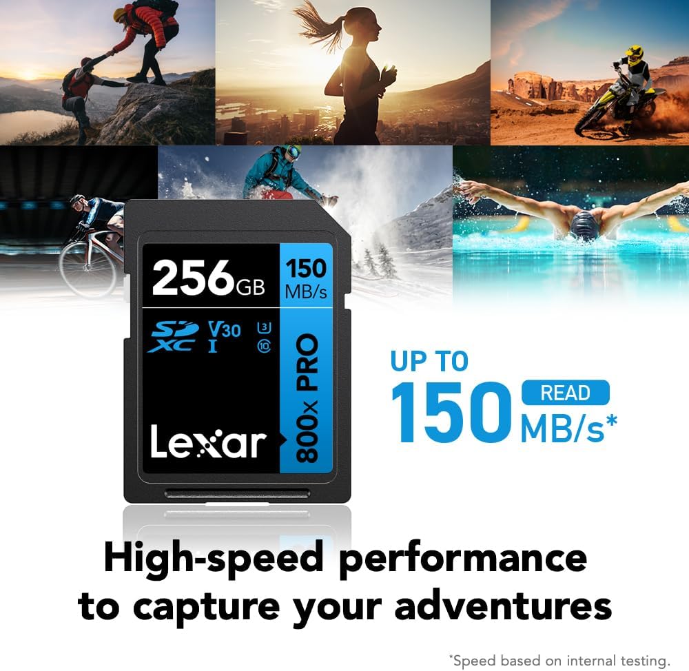 Lexar 32/64/128/256GB 800x PRO SDXC UHS-I Memory Card