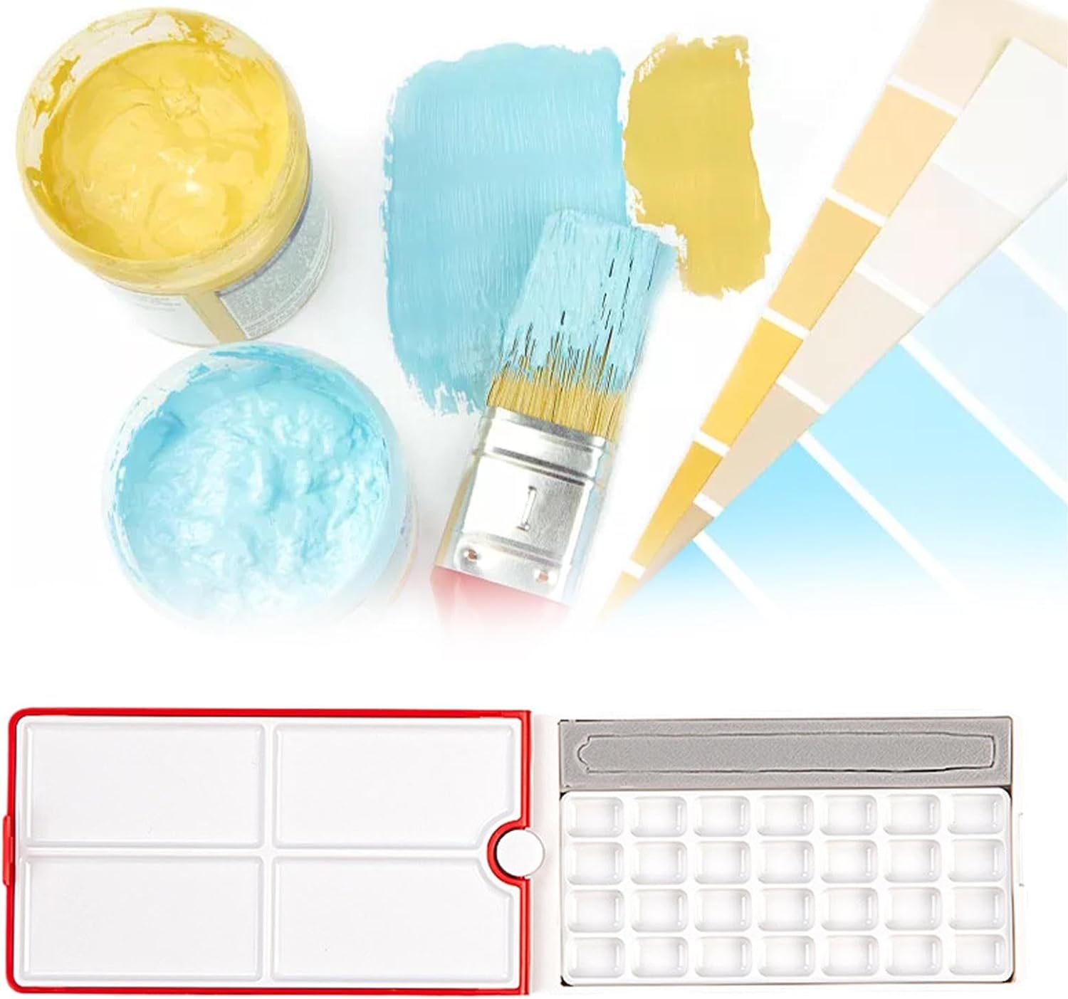 Watercolor Palette Gouache Mixing Tray Leakproof