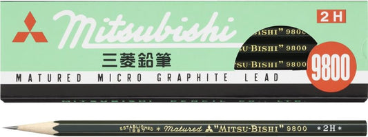 Mitsubishi 9800 Pencil - 2H - 12 Pack