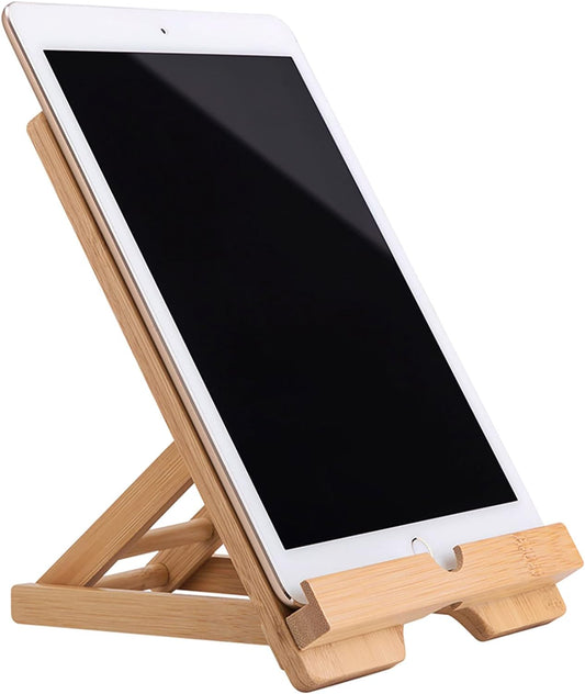 Bamboo Tablet iPad Stand Holder Adjustable