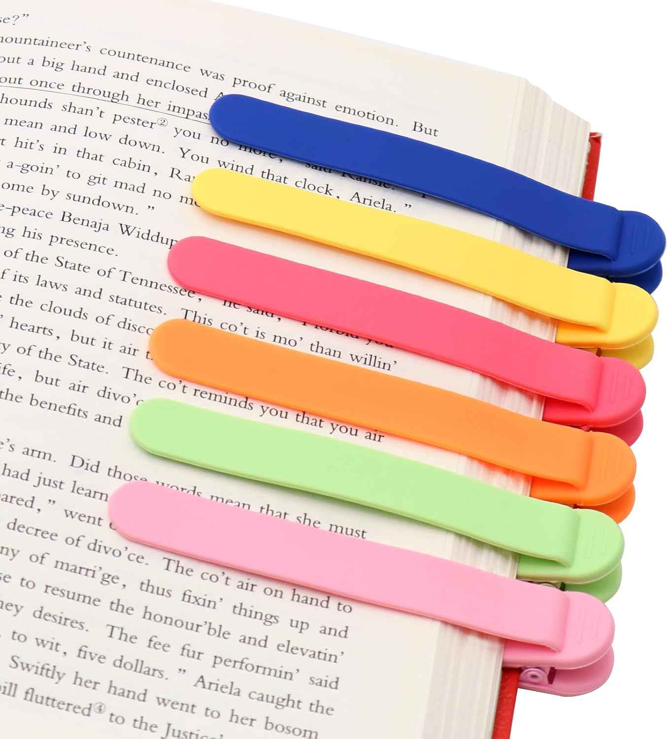 6pcs Automatic Silicone Bookmarks  for Reading Women Men Book Lovers