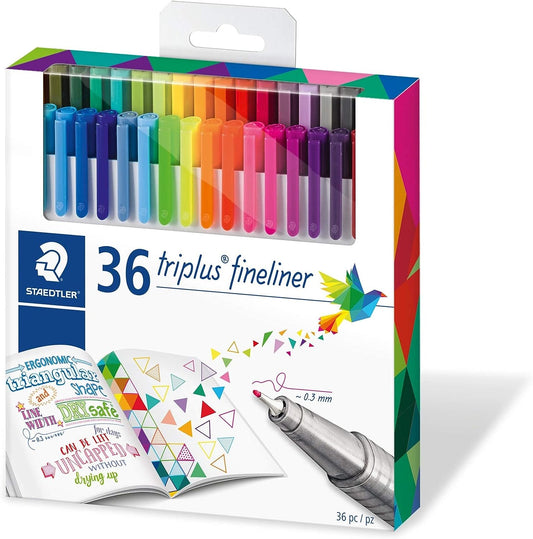 STAEDTLER Triplus Fineliner Pen,36 Assorted Colours