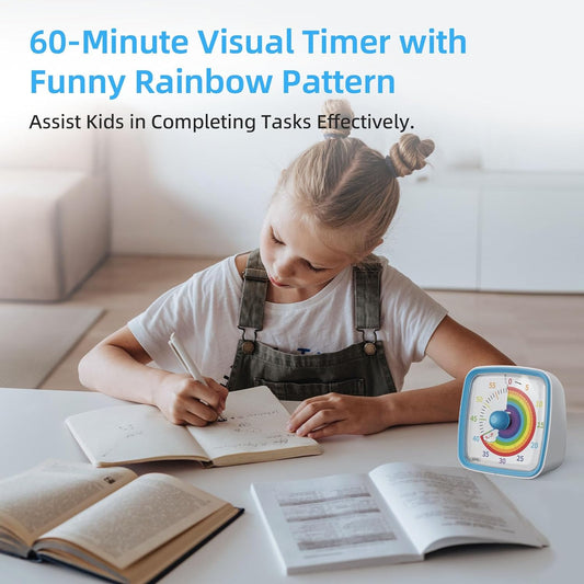 60-Minute Countdown Visual Timer with Night Light