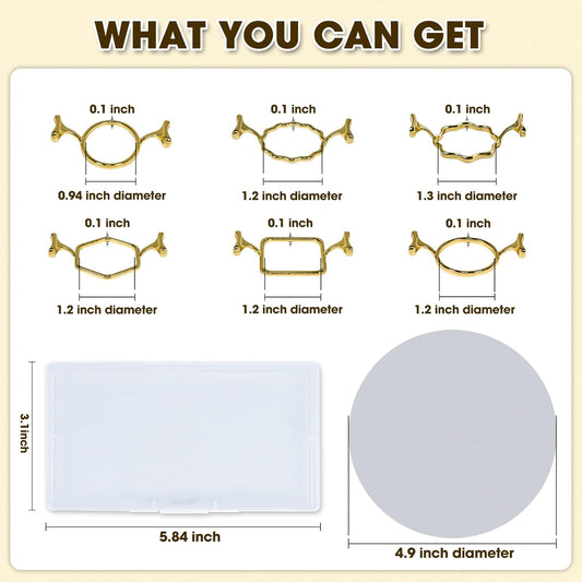 6 Metal Wax Seal Molds Kit