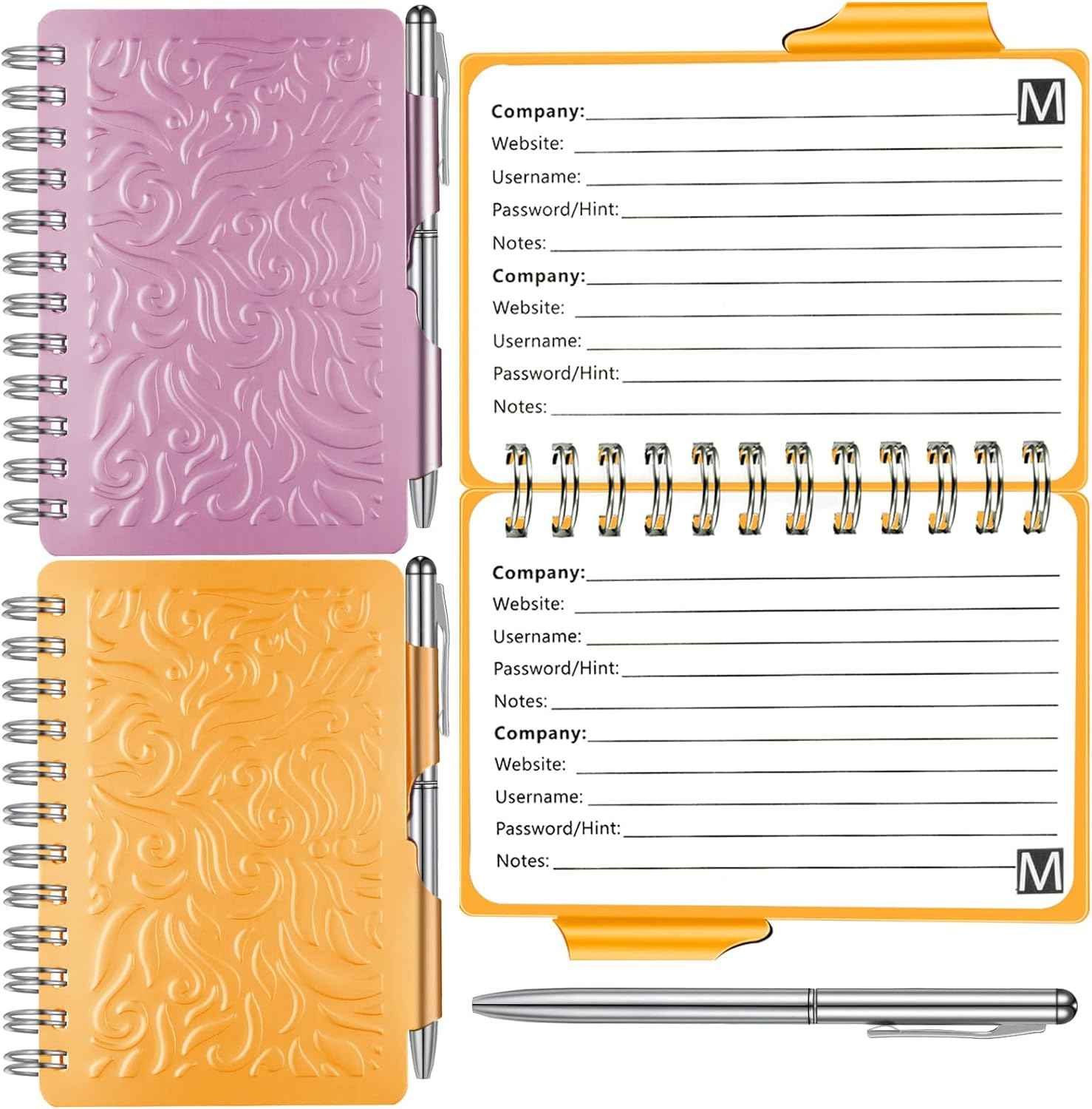 2Pcs Protable Notebook Elegant Mandala Password Book Keeper with Pen - TTpen