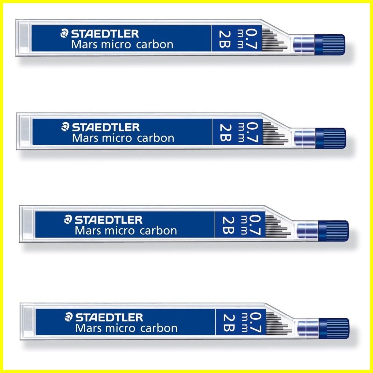 Staedtler Mars Micro Carbon 0.7mm Pencil Lead Refill 2B,4 Pack
