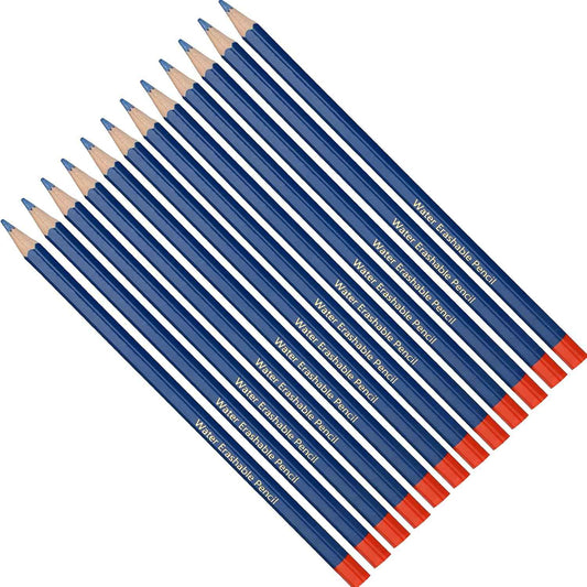 Blue/White Sewing Marking Pencils Water Soluble Tailor's Chalk 12 Pack