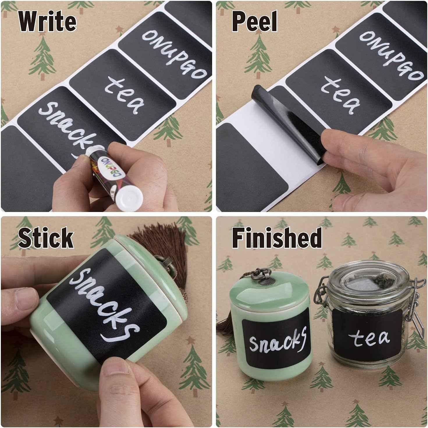 300pcs Waterproof Reusable Chalkboard Labels Blackboard Stickers - TTpen