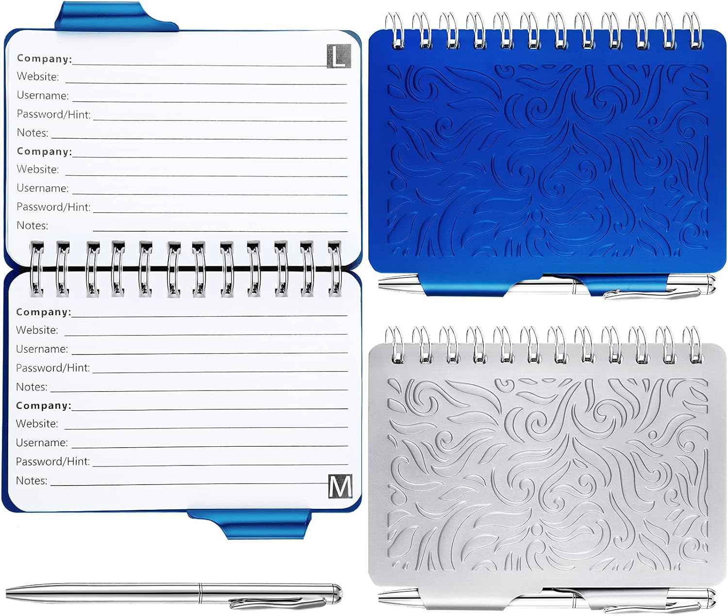 2Pcs Protable Notebook Elegant Mandala Password Book Keeper with Pen - TTpen
