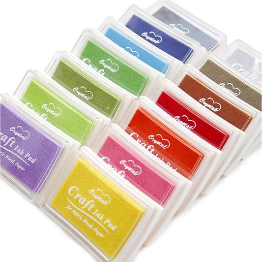 15 Colors Craft Ink Pad for Stamps Paper Wood Fabric