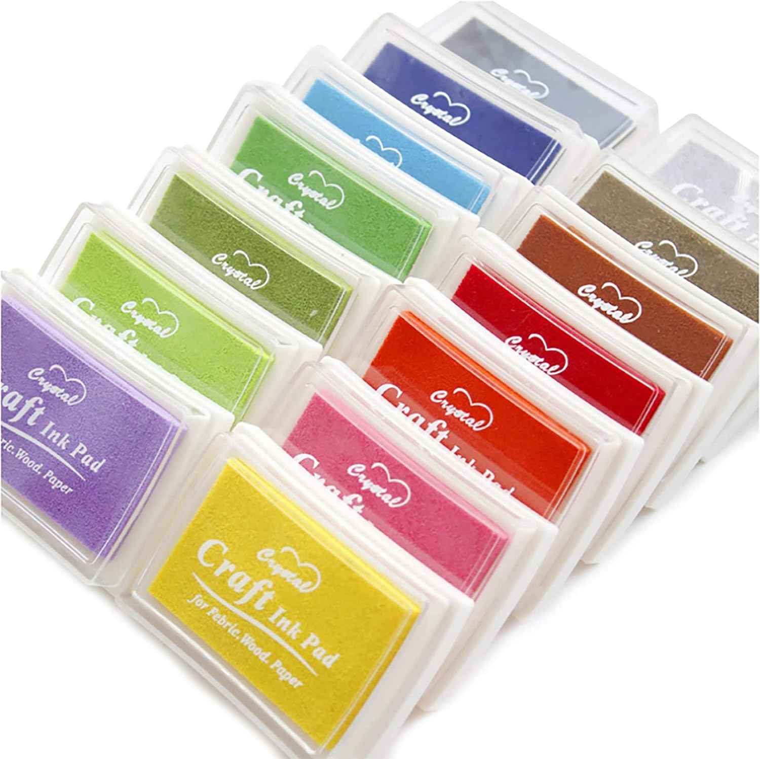 15 Colors Craft Ink Pad for Stamps Paper Wood Fabric - TTpen