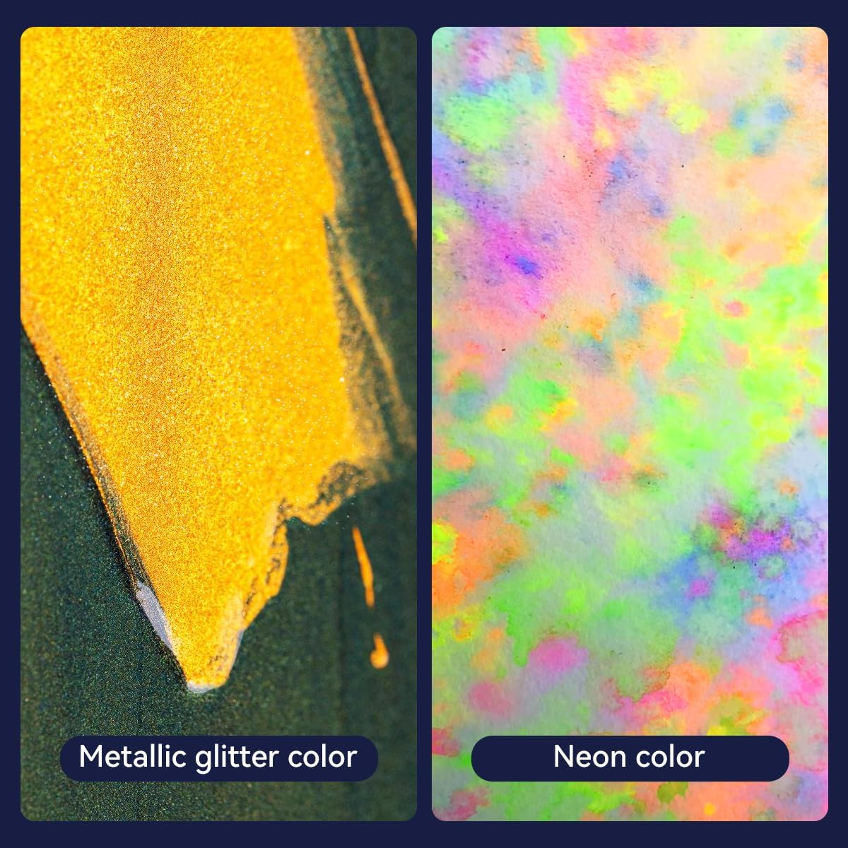 24 Colors Watercolor Paint Set Metallic Glitter Color