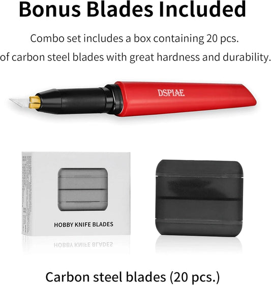 Zestaw precyzyjnych noży hobbystycznych DSPIAE do miniatur z 20 ostrzami
