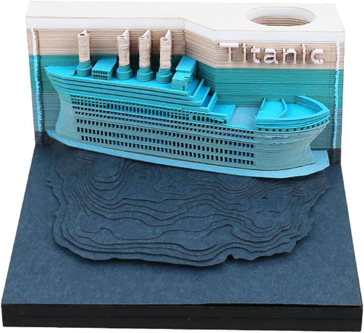 Bloc-notes en papier 3D Titanic avec lumières LED