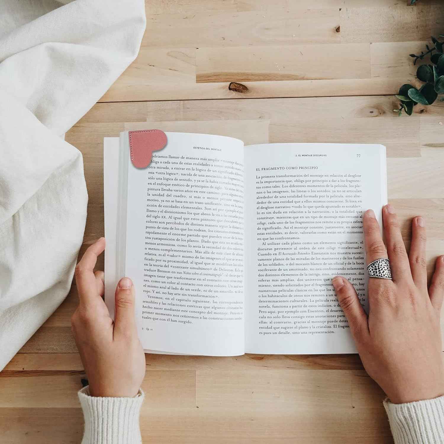 20Pcs Cute Leather Heart Bookmark,Corner Page Bookmark Clips - TTpen