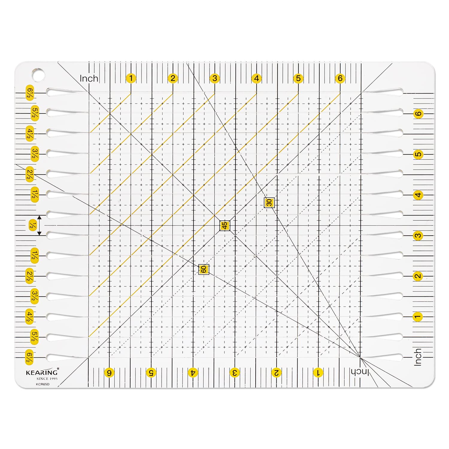 Slotted Quilting Ruler Stripology Acrylic for Fabric Cutting 6.5 Inch