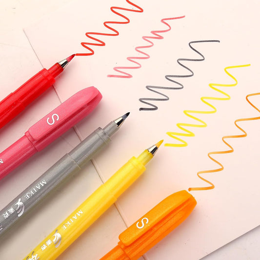 MAIKE Felt Tip Brush Calligraphy Pen 5 Colors