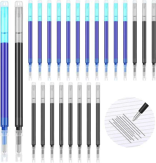 24 Pieces Erasable Gel Ink Pen Refills Point 0.5 mm (Black,Blue) - TTpen