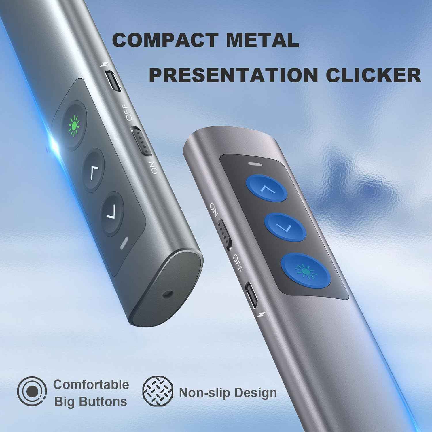Rechargeable Green Laser Pointer Presentation Clicker for Laptop PowerPoint - TTpen