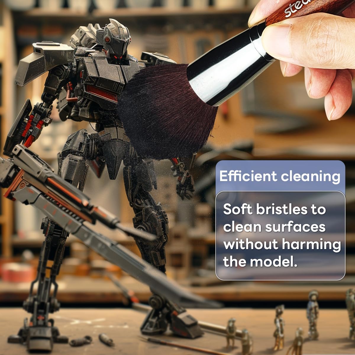 Stedi Model Cleaning Brush Kits 3 Set for Statues,Gundam - TTpen