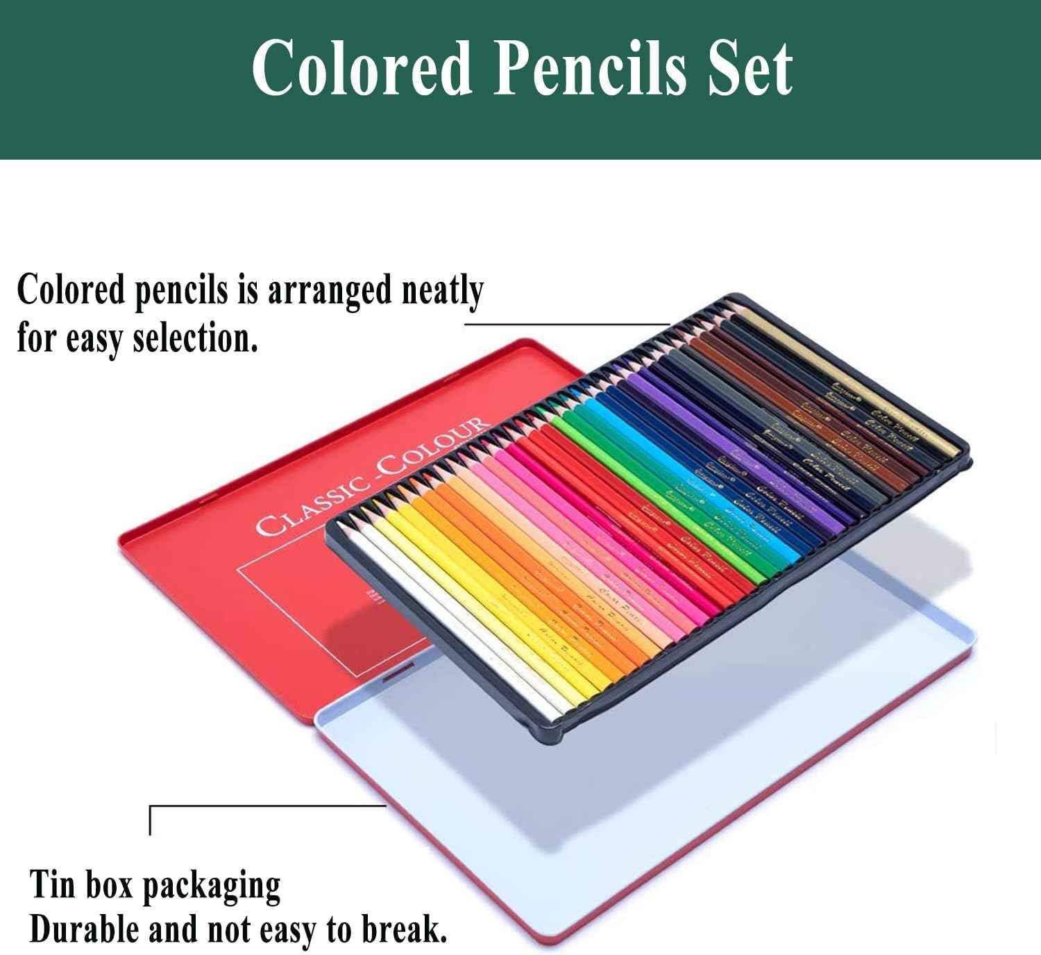 GIORGIONE 72 Classic Colour Pencils Oil Based Tin Box - TTpen