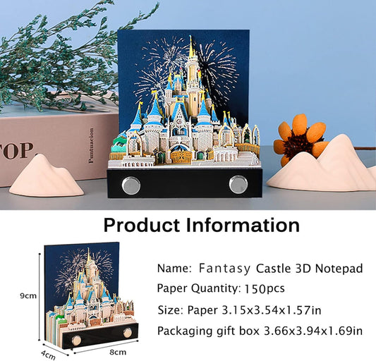 Fantasy Castle 3D Sticky Note Paper Memo Pad