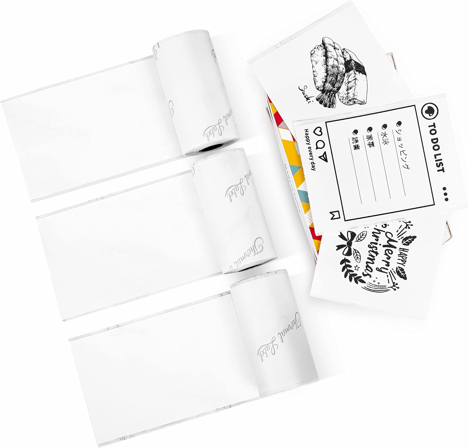 Phomemo – papier autocollant thermique adhésif blanc, 50mm, pour imprimante  T02 M02 M04S