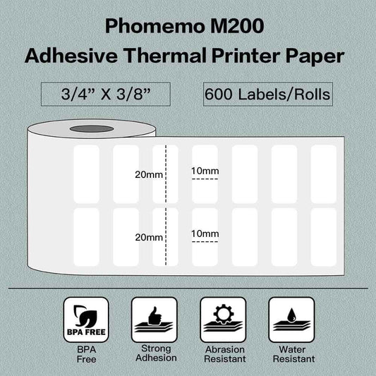Phomemo Thermal Labels for M110/M221/M220/M120/M200,20x10mm - TTpen