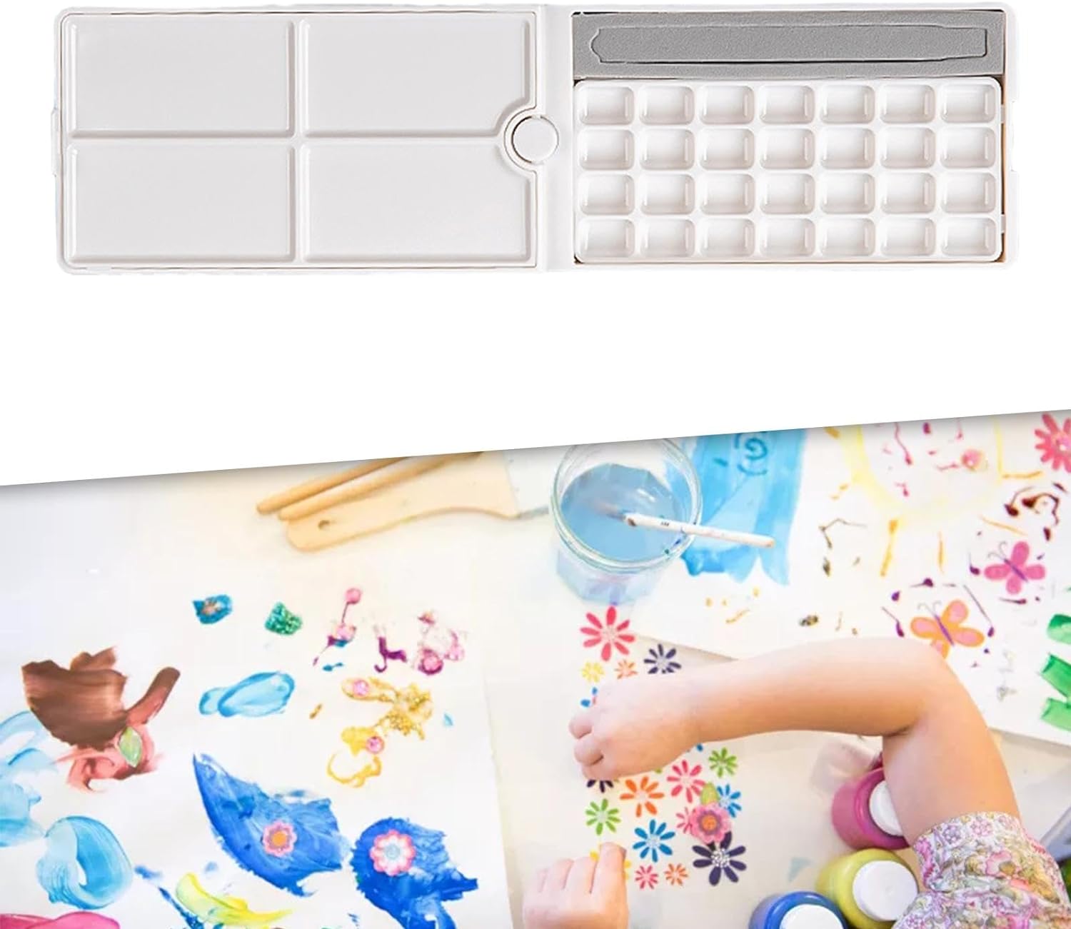 Watercolor Palette Gouache Mixing Tray Leakproof