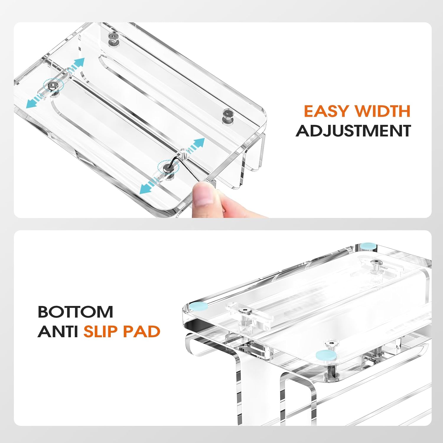 3 IN 1 Acrylic Vertical Laptop Stand