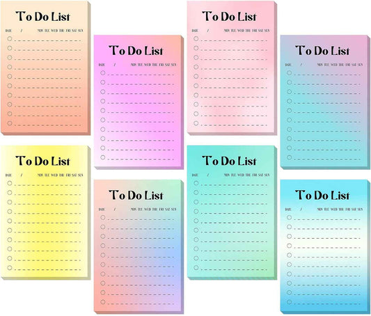 8 Pack To Do List Sticky Notes,400 Sheets,4 x 6 Inches - TTpen