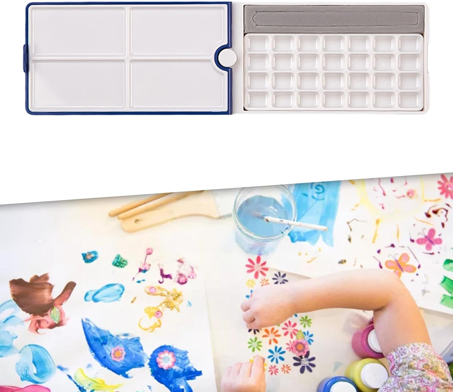 Watercolor Palette Gouache Mixing Tray Leakproof