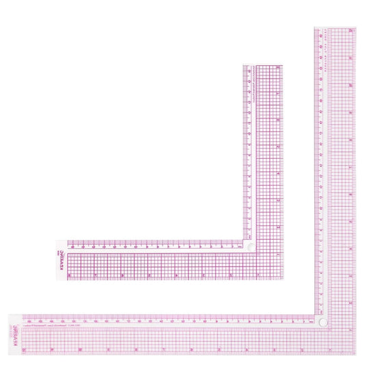 8 and 12 Inch L-Square Ruler for Pattern Making,Fabric Sewing