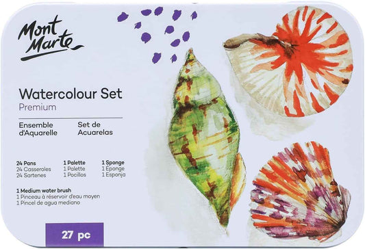 MONT MARTE 27 Piece Premium Watercolor Cake Set - TTpen