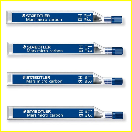 STAEDTLER Mars Micro Carbon 1.3mm HB - Pencil Lead Refills,4 Pack