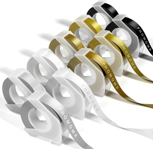 Phomemo Plastic 9mm Embossing Tapes for Dymo Label Maker Gold - TTpen