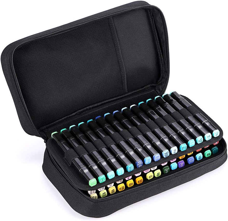 60 Slots Art Marker Pen Carrying Case Lipstick Organizer