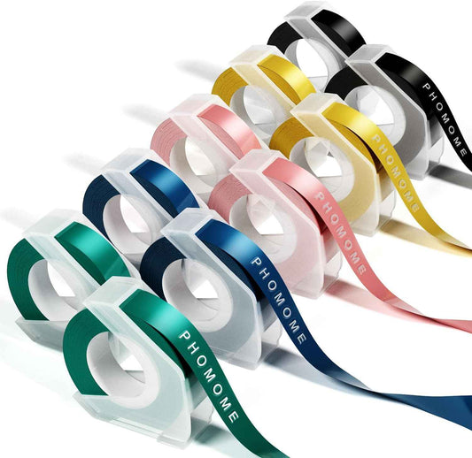 Phomemo Plastic 9mm Embossing Tapes for Dymo Label Maker Pink - TTpen