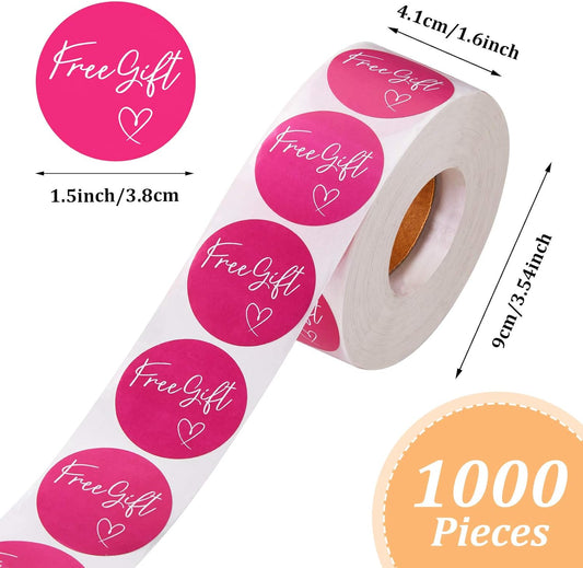 1000pcs Free Gift Self-Adhesive Stickers Labels,1.5 Inch