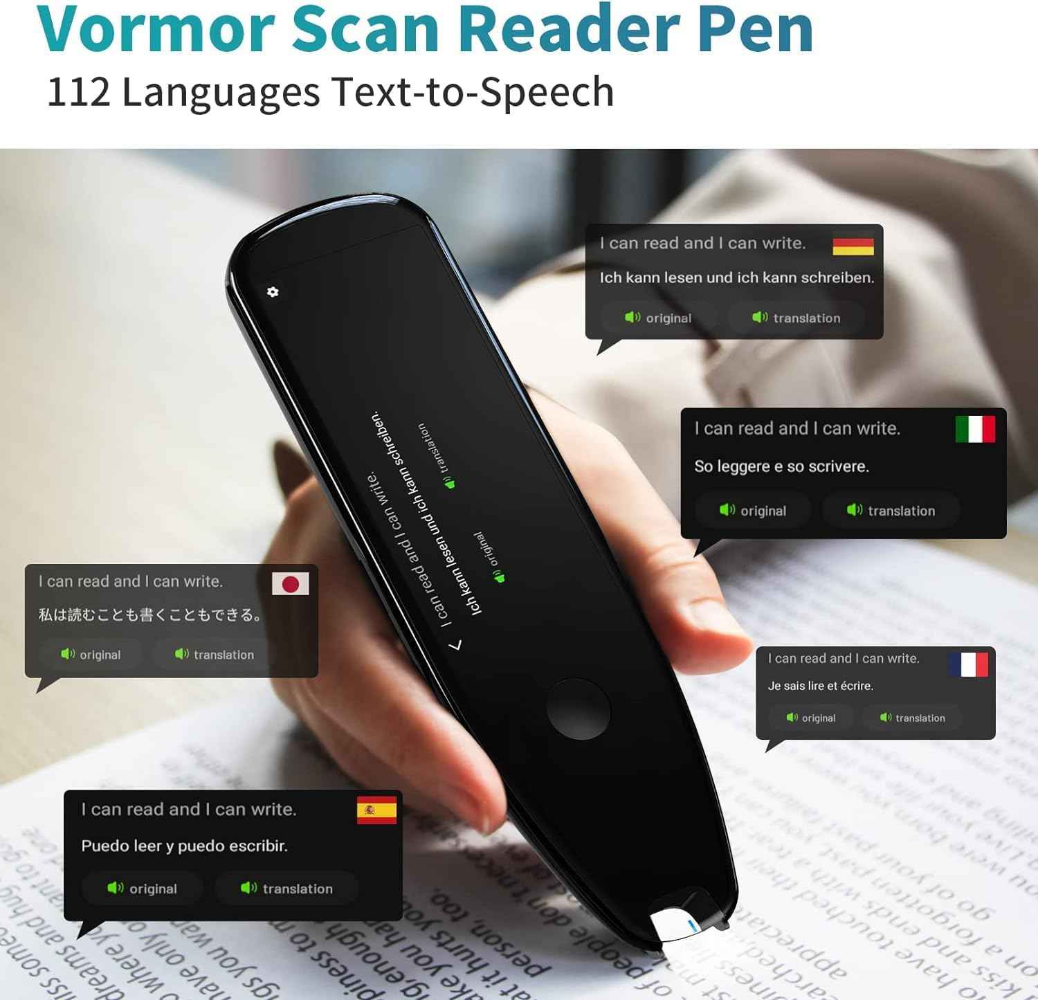 X5 112 Language Digital Reader Pen Voice Language Translator Device - TTpen
