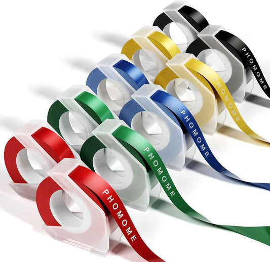 Phomemo Plastic 9mm Embossing Tapes for Dymo Label Maker Red - TTpen