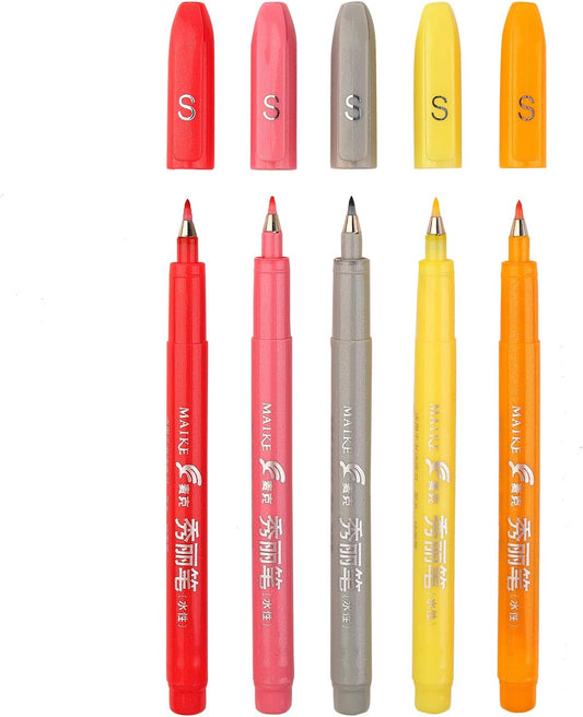 MAIKE Felt Tip Brush Calligraphy Pen 5 Colors