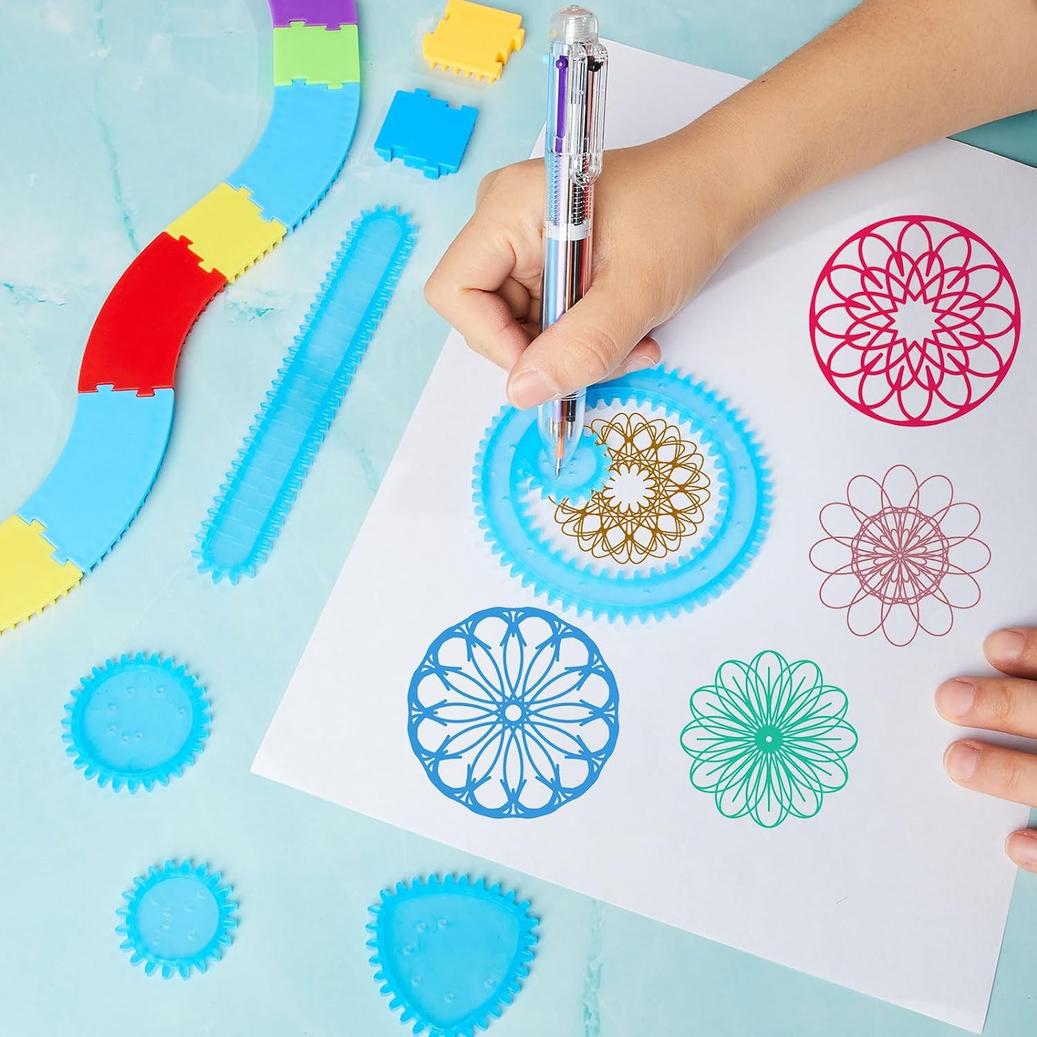 Art Game Drawing Toys Spiral Curve Stencil Set