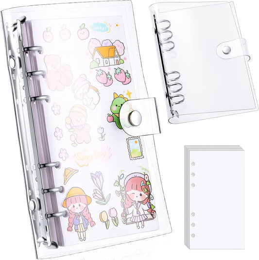 Kids Sticker Collecting Album Book with 40 Sheets PVC Shell A5/A6