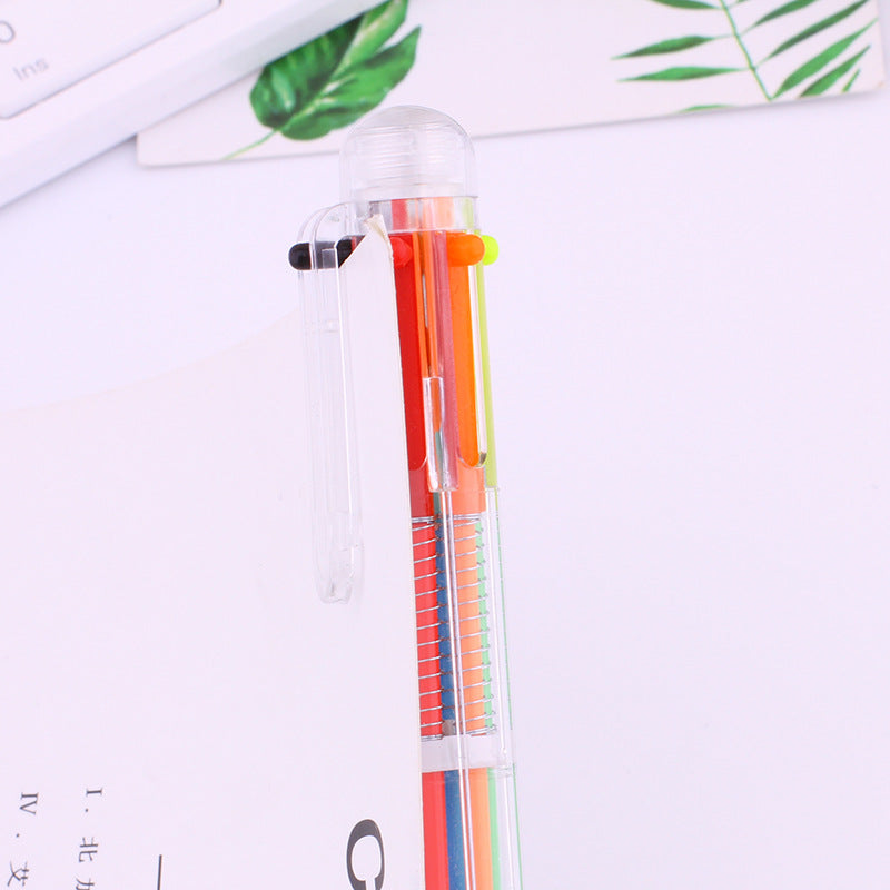 12 Pack 0.5mm 6-in-1 Multicolor Ballpoint Pen