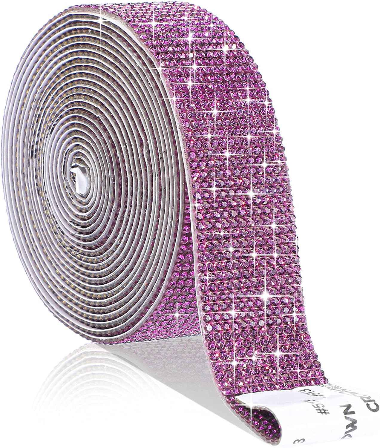 Self Adhesive Rhinestone Strips Crystal Ribbon Sticker Wrap for DIY Car Phone - TTpen