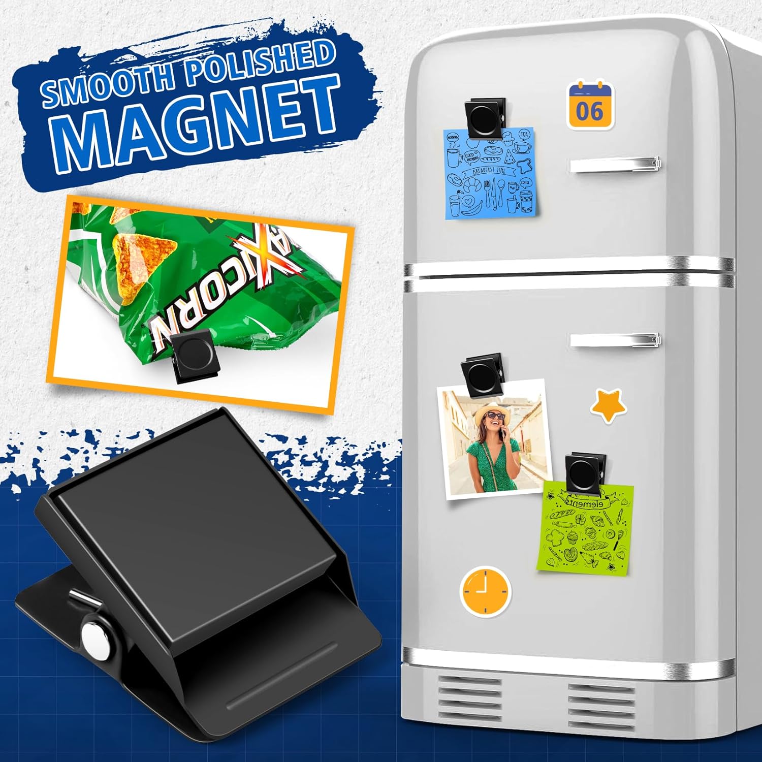 6 Pack Fridge Magnetic Clips Heavy Duty